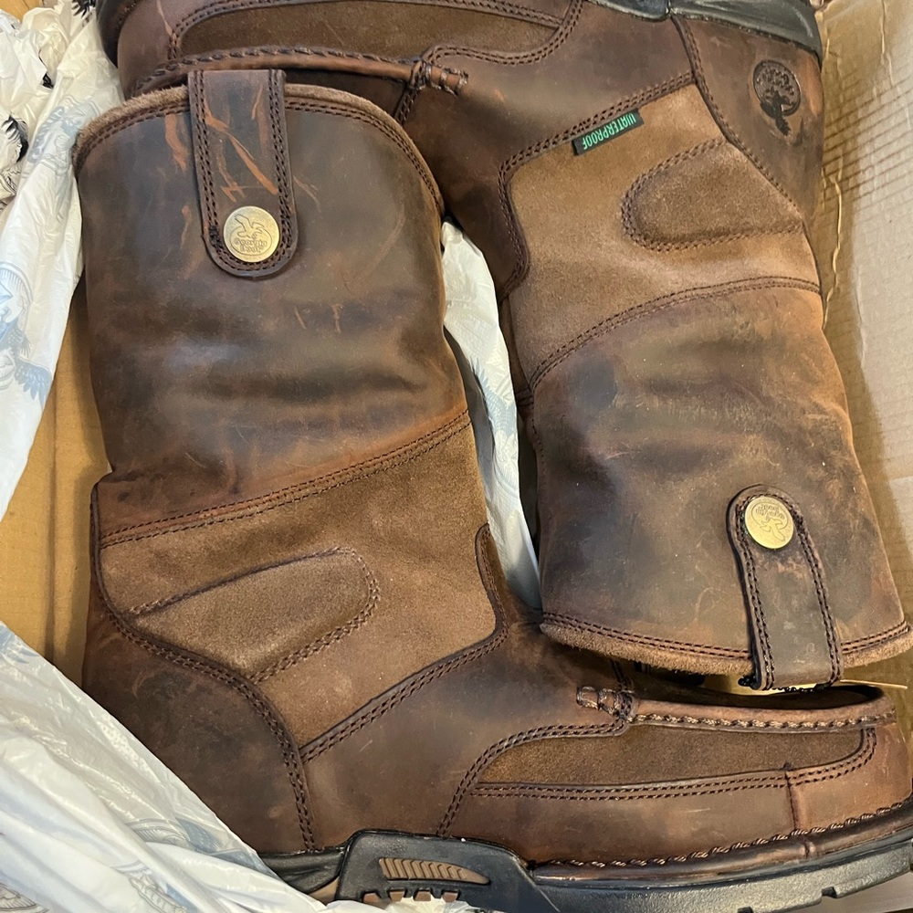 Georgia Boot Brown Leather Mid-Calf Boots New in box